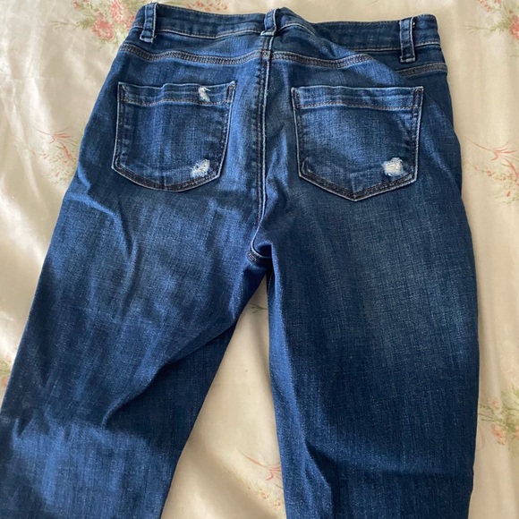 Topshop Moto Distressed Ripped Skinny Jeans As Seen on Daisy Ridley - Picture 4 of 7